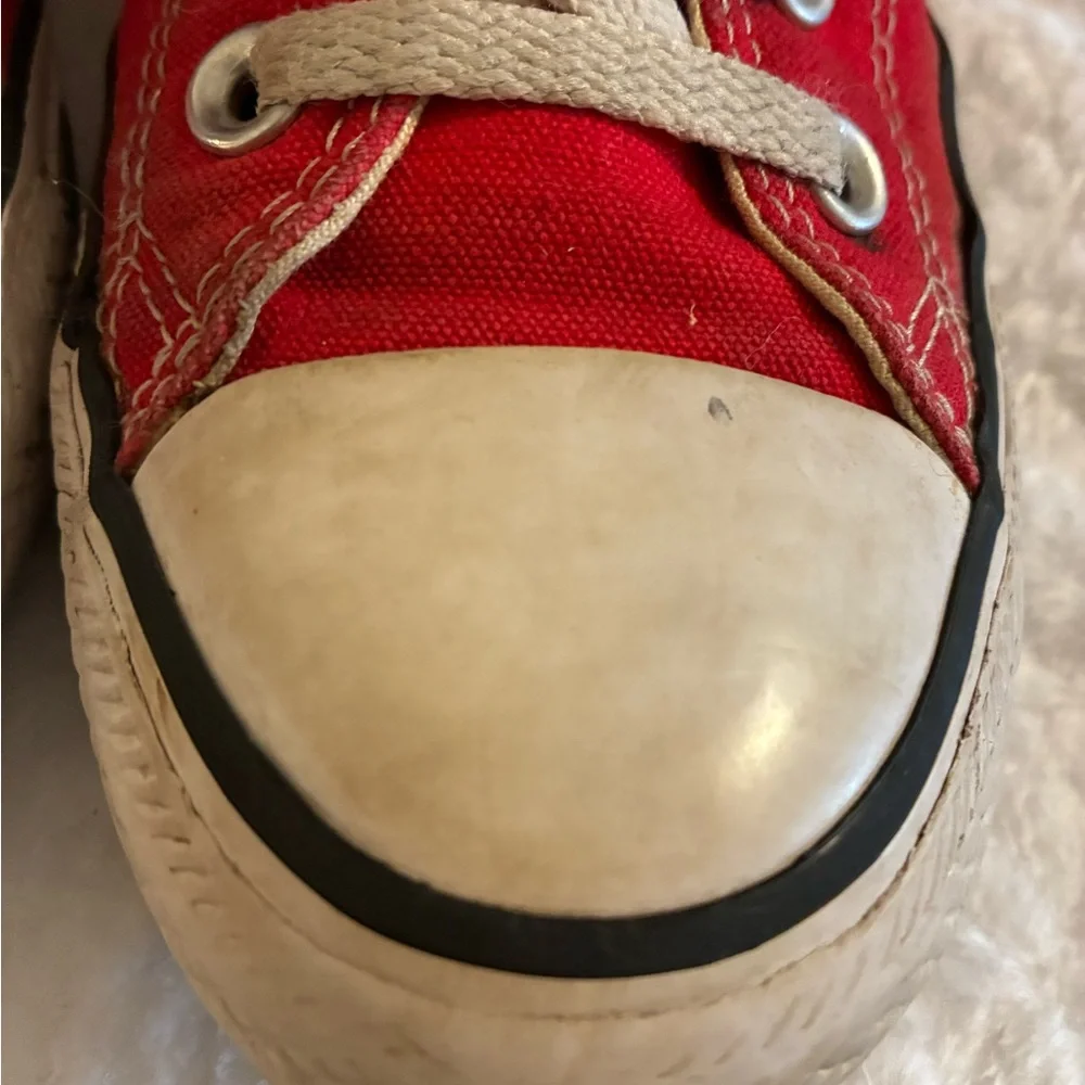 Converse Chuck Taylor Red Canvas High Top Sneakers Skate Punk Grunge Street Sz 7 - Picture 5 of 12